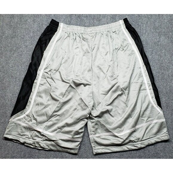 Active Force Athletic Shorts Mens 2XL Gray Black Basketball Uniform Y2K New - Picture 1 of 10